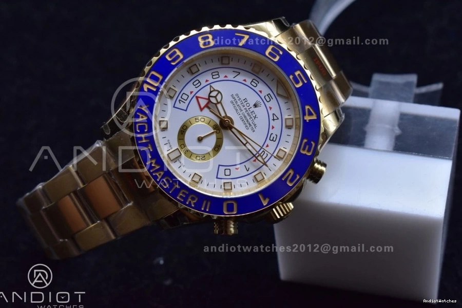 Dial II 1218 116688 KF Comfortable Best YachtMaster on Edition YG Bracelet White YG 1:1 A 1225